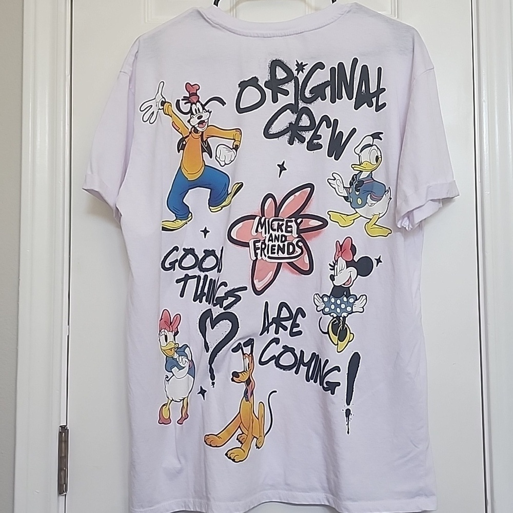 Disney Embroidered Mickey Mouse Graffiti Shirt Size XXL​​​​​​
